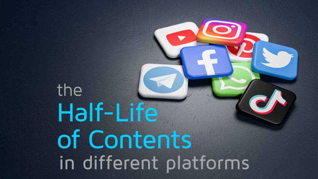 عمر محتوا در پلتفرم های مختلف